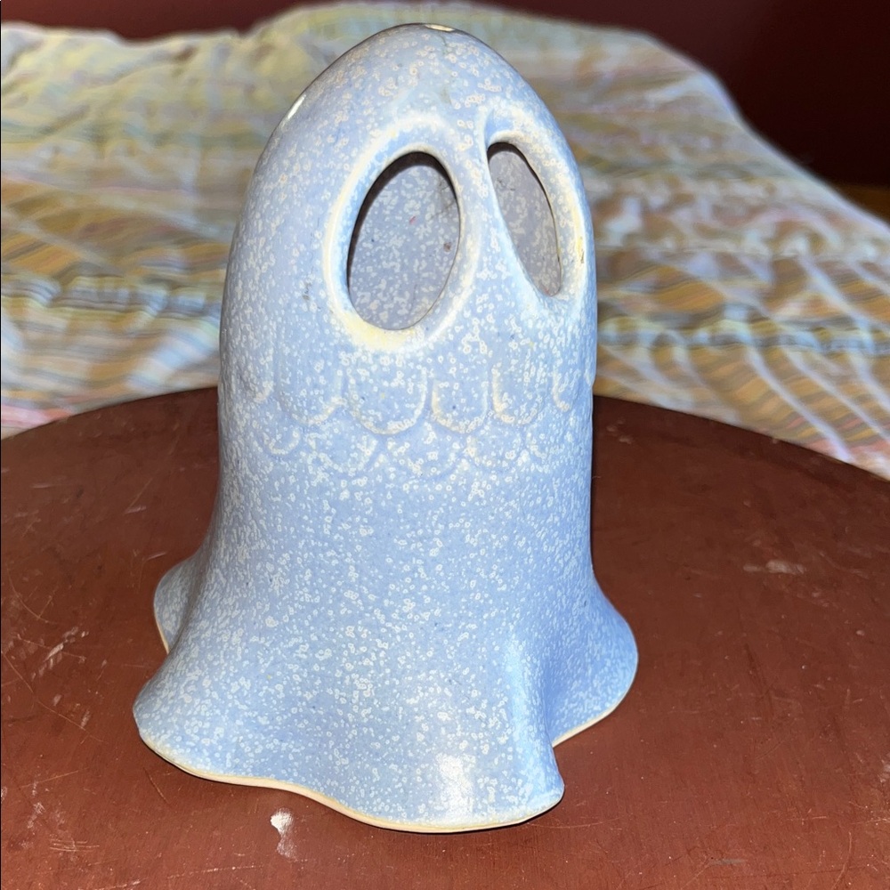 Scandinavian Blue‎ Ceramic Ghost Figurine Halloween